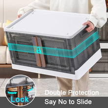 Load image into Gallery viewer, 400Qt (4x100Qt) Stackable Plastic Storage Bins with Wheels for Easy Access