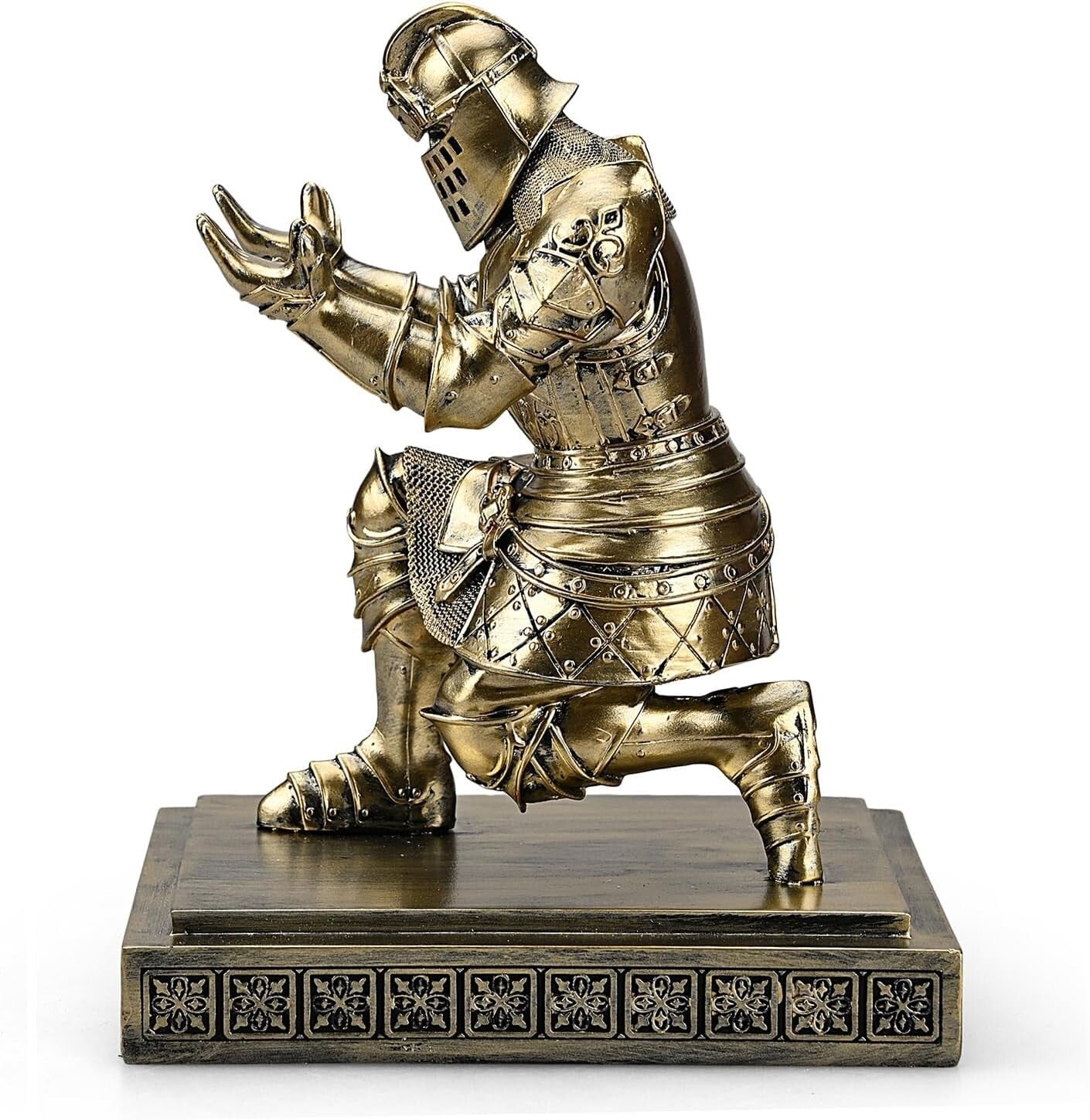 Elegant Knight Pen Holder & Sword Letter Opener – Bronze Desk Organizer