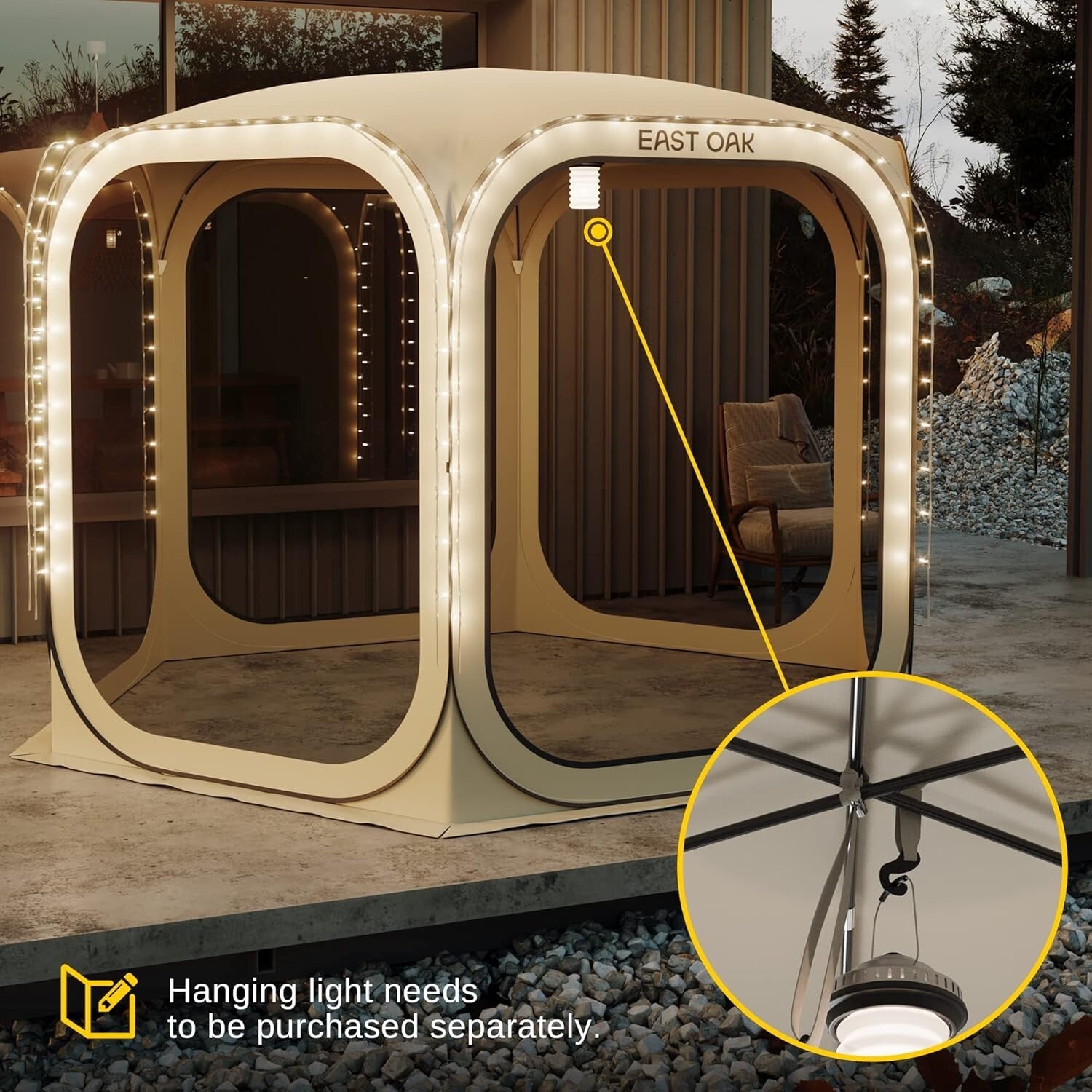 12x12 FT Pop-Up Screen Tent with Carry Bag – Portable Bug-Free Outdoor Room