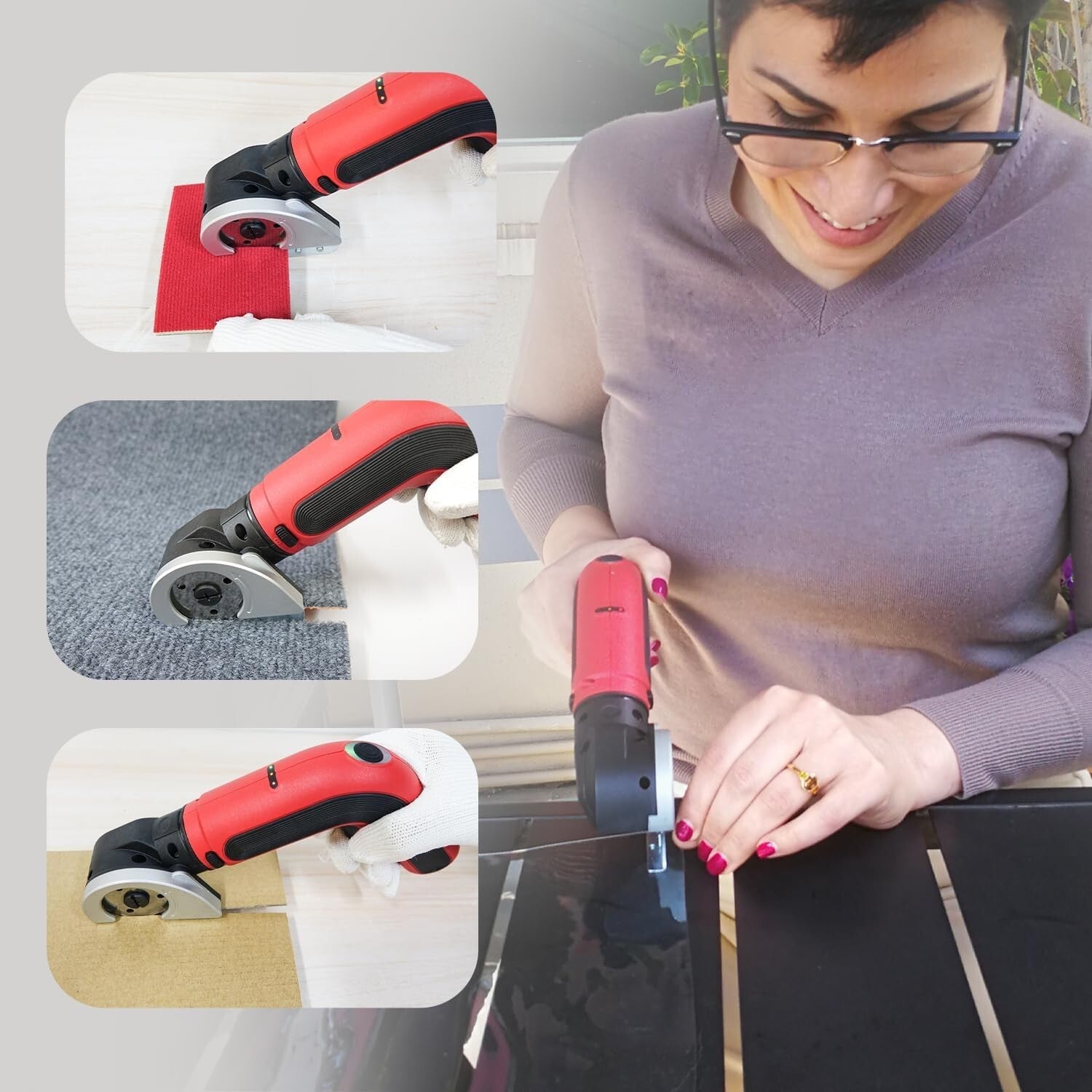Versatile 4V Cordless Electric Scissors - Perfect for Fabric and Cardboard