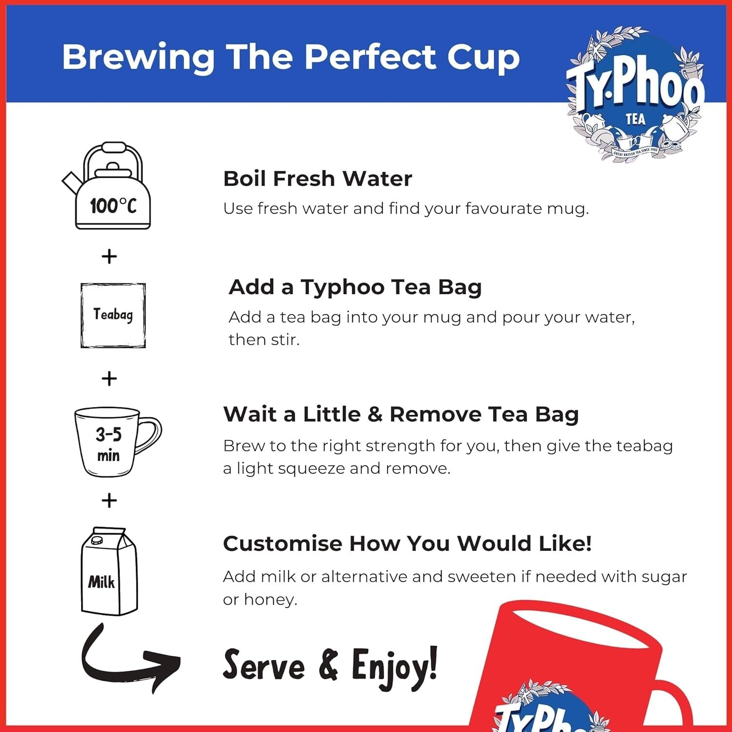 1100 One Cup Black Tea Bags – Strong Flavor for Perfect British Brews