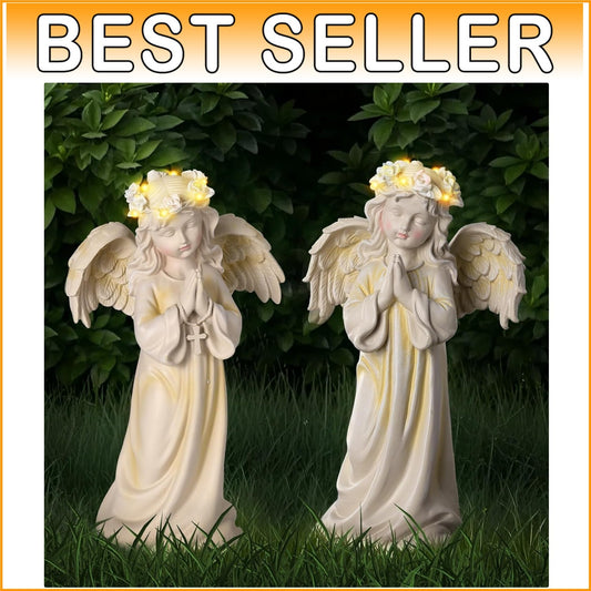 Elegant Solar-Powered Angel Statues - Perfect Sympathy Gift for Gardens