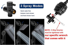 Load image into Gallery viewer, 8-Inch High Pressure Shower Head with Handheld &amp; Replaceable Filter Cartridge