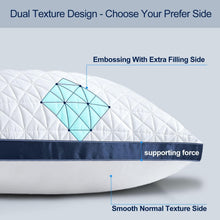 Load image into Gallery viewer, Set of 2 King Size Cooling Bed Pillows - Luxurious Down Alternative Comfort