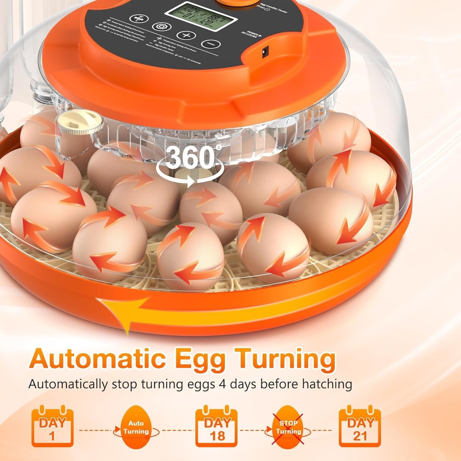 18 Egg Automatic Egg Incubator with Humidity Control - Perfect for Home and Farm