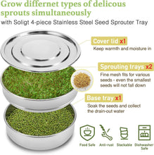 Load image into Gallery viewer, Gift-Ready Seed Sprouting Kit with Stackable Design and Polished Stainless Steel