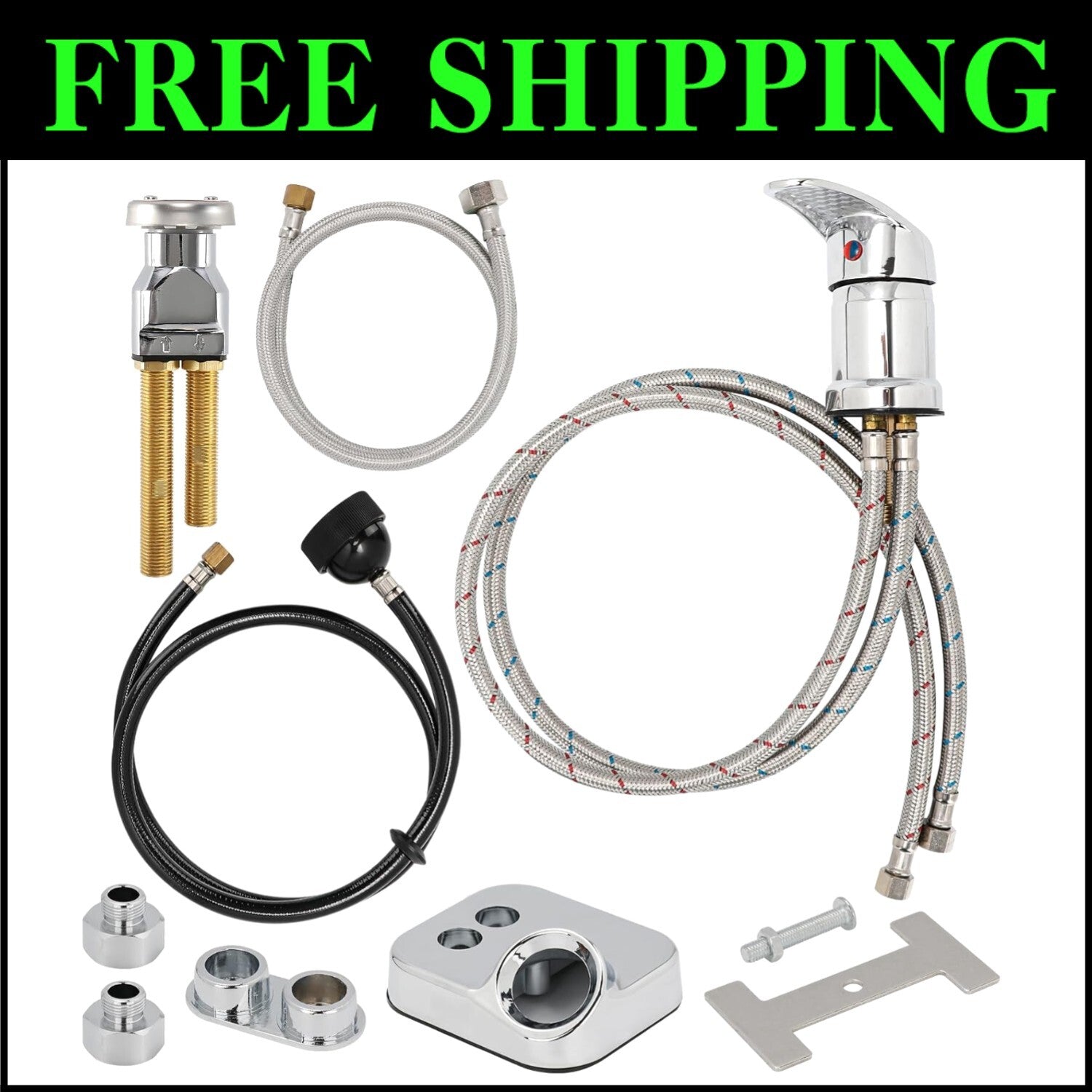 Professional Shampoo Bowl Faucet with Vacuum Breaker Kit – Easy DIY Installation