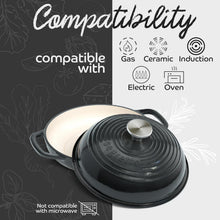 Load image into Gallery viewer, Nero Black Cast Iron Dutch Oven Bread Pan - Ideal for Home Baking Adventures