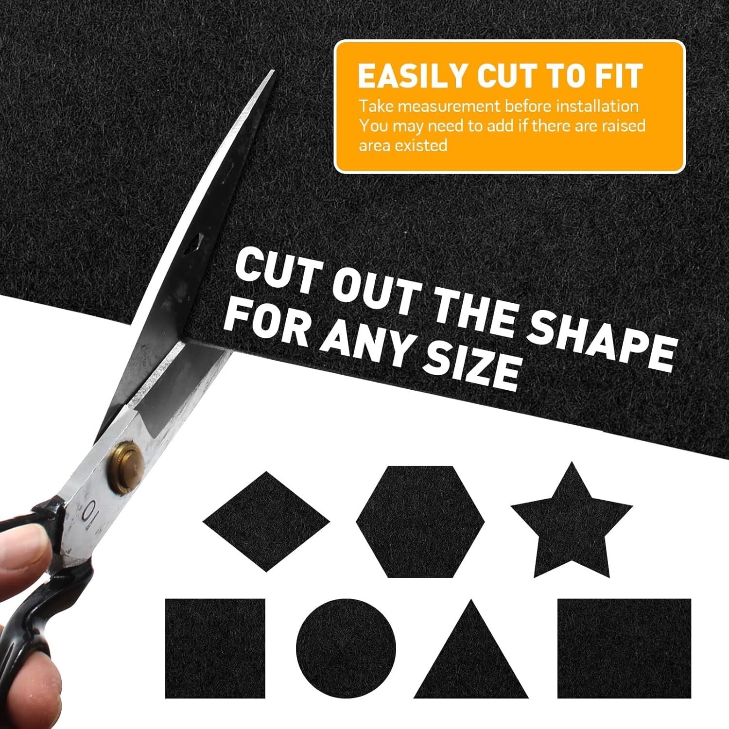 78x90 Inch Black Automotive Carpet - Heavy-Duty and Flexible for RVs and Trucks