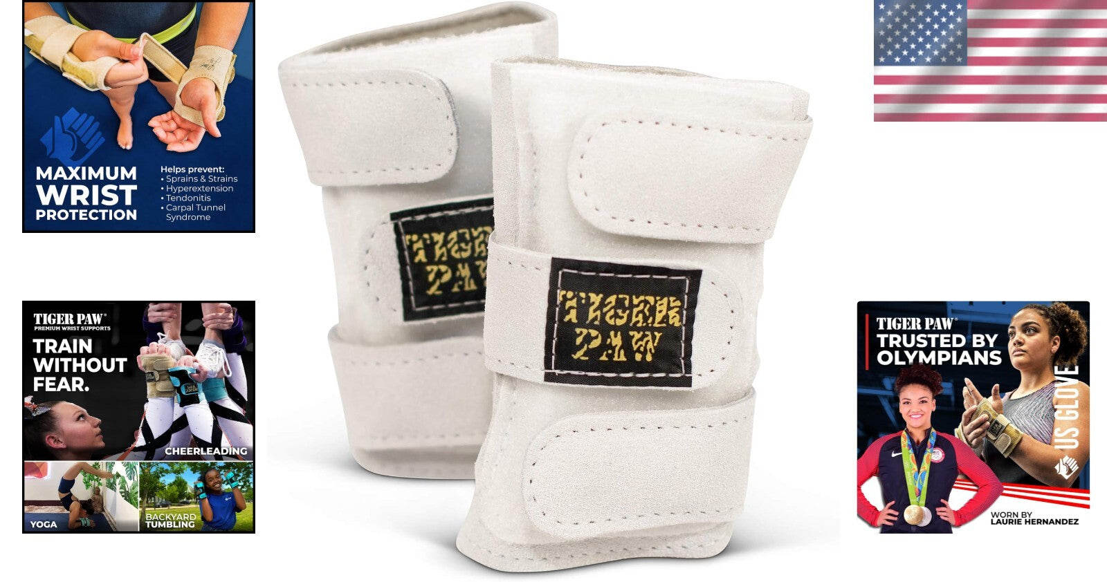 Youth Gymnastics Wrist Guards - Original Adjustable Supports for Athletes (Pair)