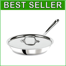 Load image into Gallery viewer, Durable 10-Inch Stainless Steel Fry Pan with Lid - Dishwasher Safe &amp; Easy Care