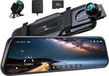 Load image into Gallery viewer, Advanced 10'' Rear View Mirror Camera with Night Vision &amp; Voice Control Features