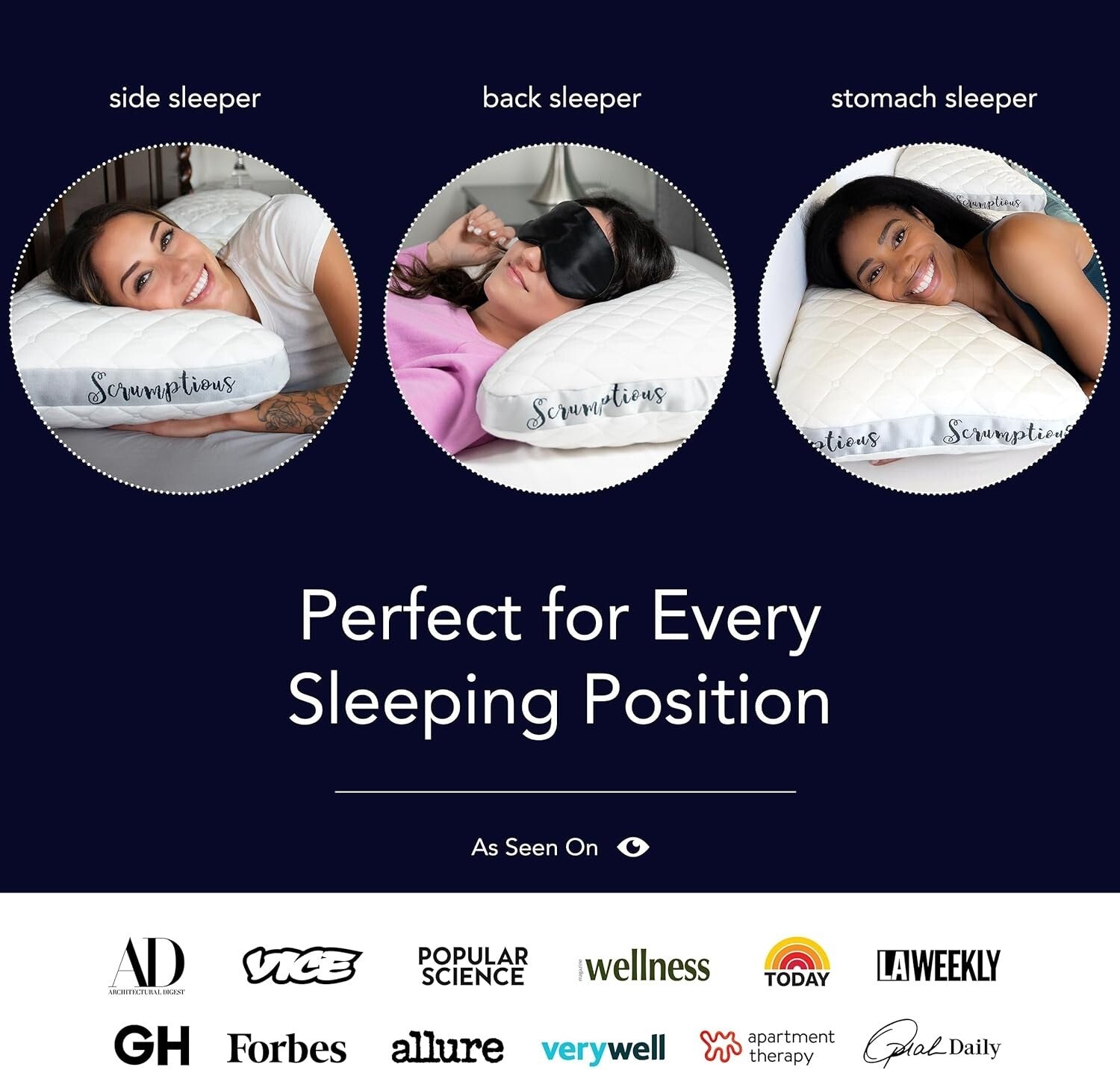 Award-Winning Scrumptious Cooling King Pillow for Neck & Shoulder Pain Relief