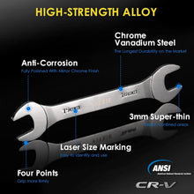 Load image into Gallery viewer, Professional 18-Piece Metric &amp; SAE Wrench Collection - Polished Chrome Finish