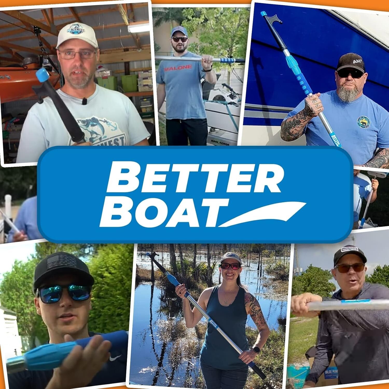 Versatile Marine Docking Stick with Rubber Bumper - Telescoping Pole Included