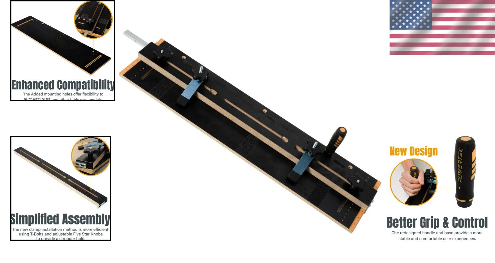 Durable Taper and Straight Line Jig for Woodworking Enthusiasts - 36" Miter Bar