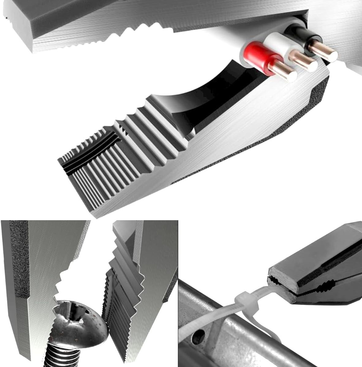 Heavy Duty 9” Electricians Pliers with Side Cutting & Crimper Functionality