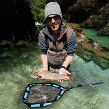Load image into Gallery viewer, Large Floating Fishing Net - Rubber Coated, Compact &amp; Foldable for Easy Use
