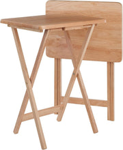 Load image into Gallery viewer, Transitional Design 2-Piece Snack Tray Table Set - Ideal for Small Spaces