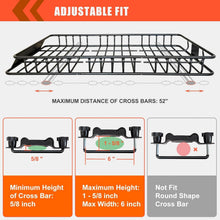 Load image into Gallery viewer, Heavy-Duty Roof Rack Carrier 65” x 39” with Cargo Net &amp; 200 lbs Load Capacity
