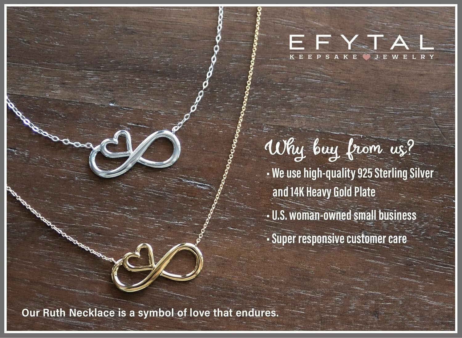 Elegant Dainty Infinity Necklace for Moms and Daughters - Gift Box Included