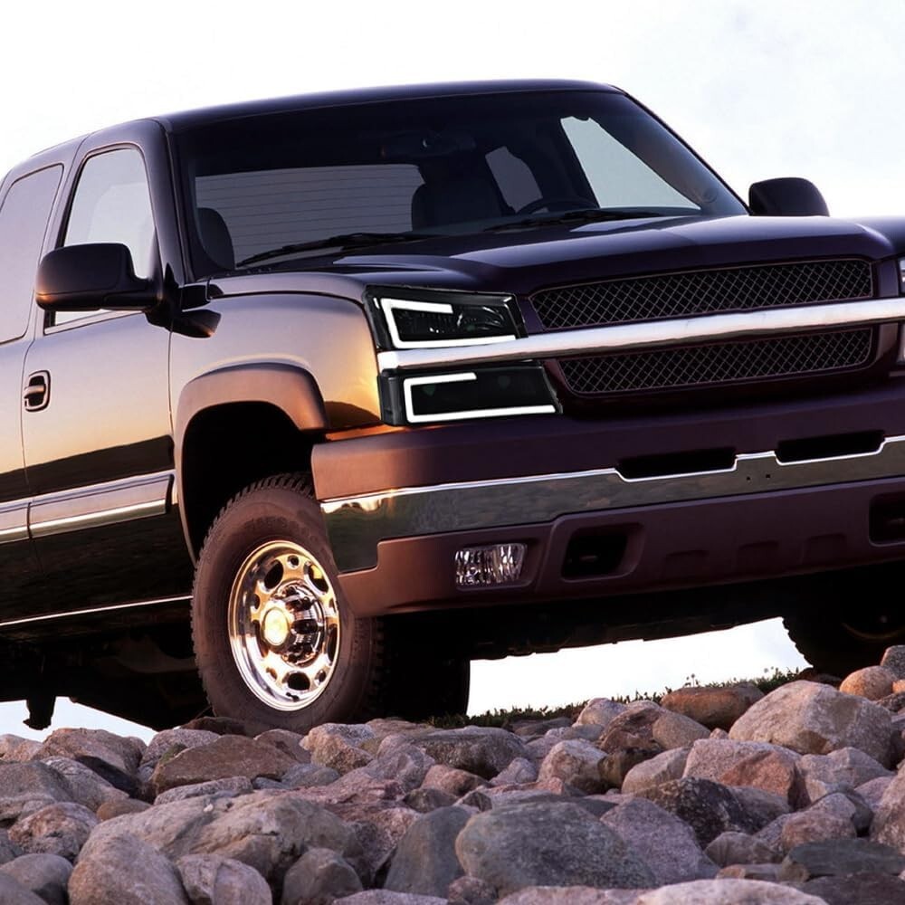 LED Headlights for 2003-2006 Chevy Silverado/Avalanche – Smoky Lens & Waterproof