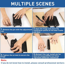 Load image into Gallery viewer, Commercial Grade Black Steel Hinges - Durable Self-Closing Door Hardware