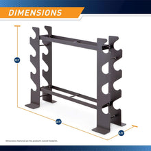 Load image into Gallery viewer, Ergonomic Steel Weight Organizer for Dumbbells &amp; Kettlebells - 400 lb Capacity