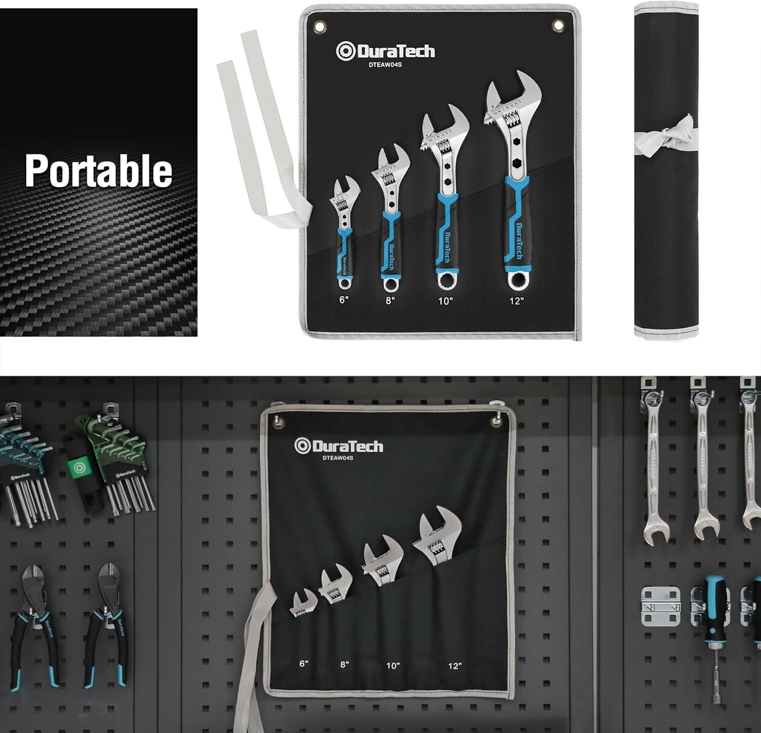 Durable 6-12 Inch Adjustable Wrench Set with Chrome Finish for Professionals