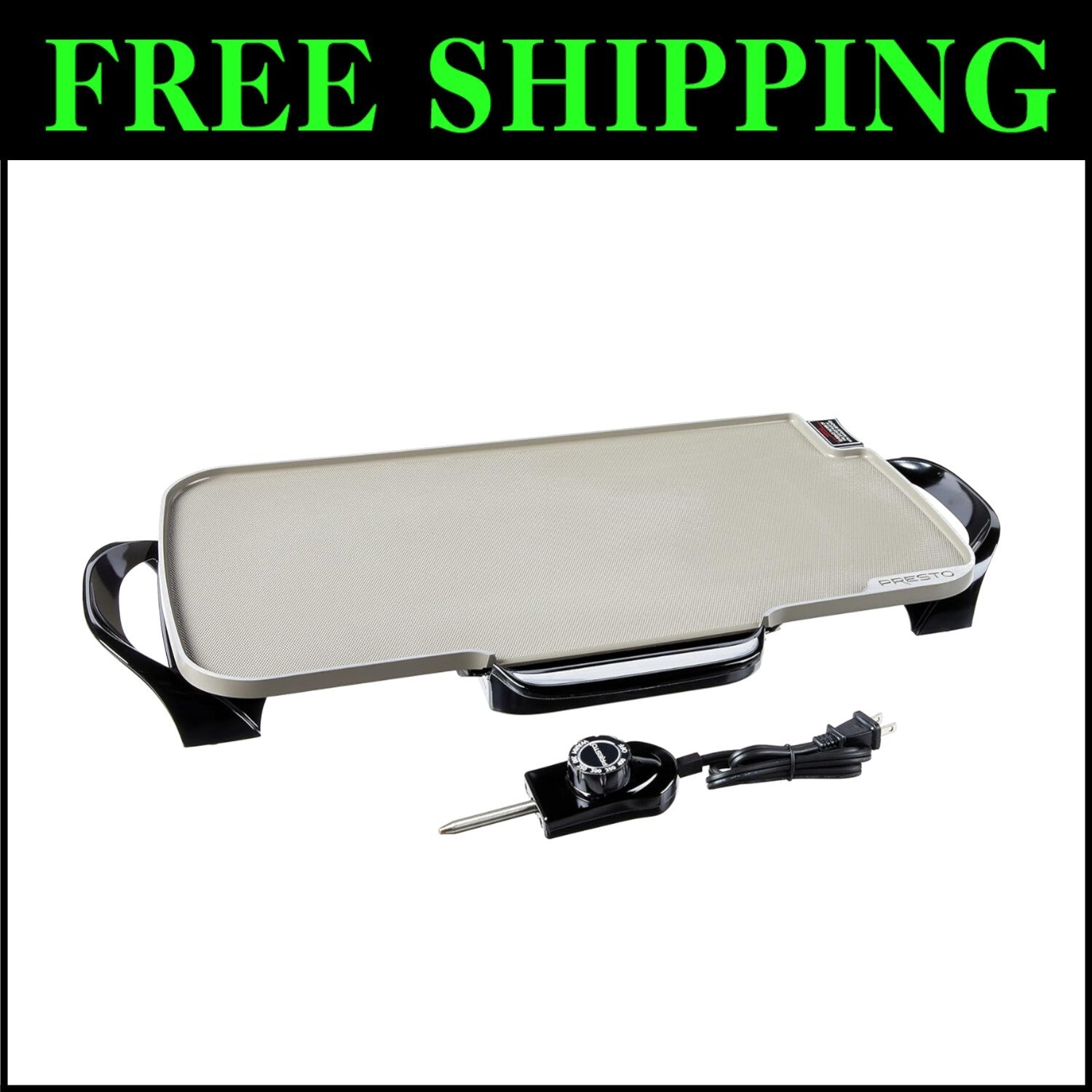 Extra-Large Electric Griddle, Removable Handles, Easy Clean & Compact Design