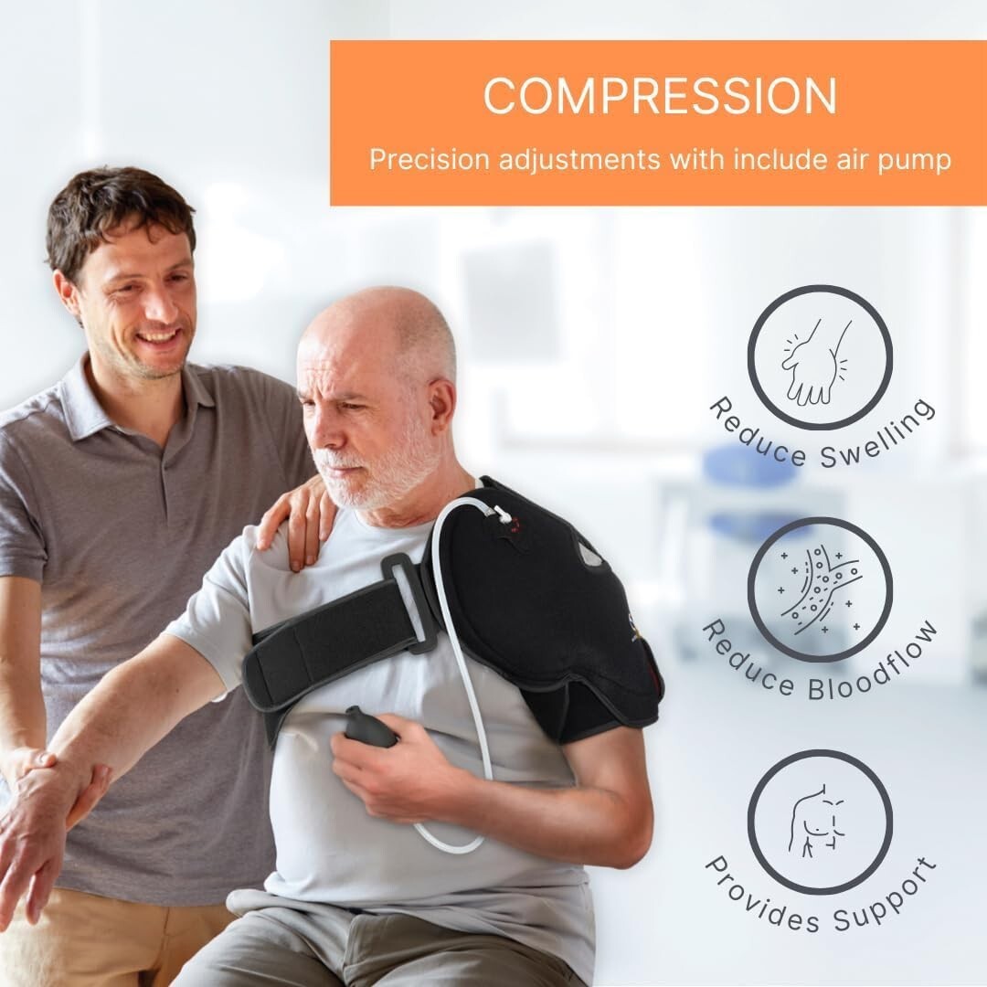 Rotator Cuff Injury Shoulder Brace with Hot/Cold Gel Pack - Accelerate Healing