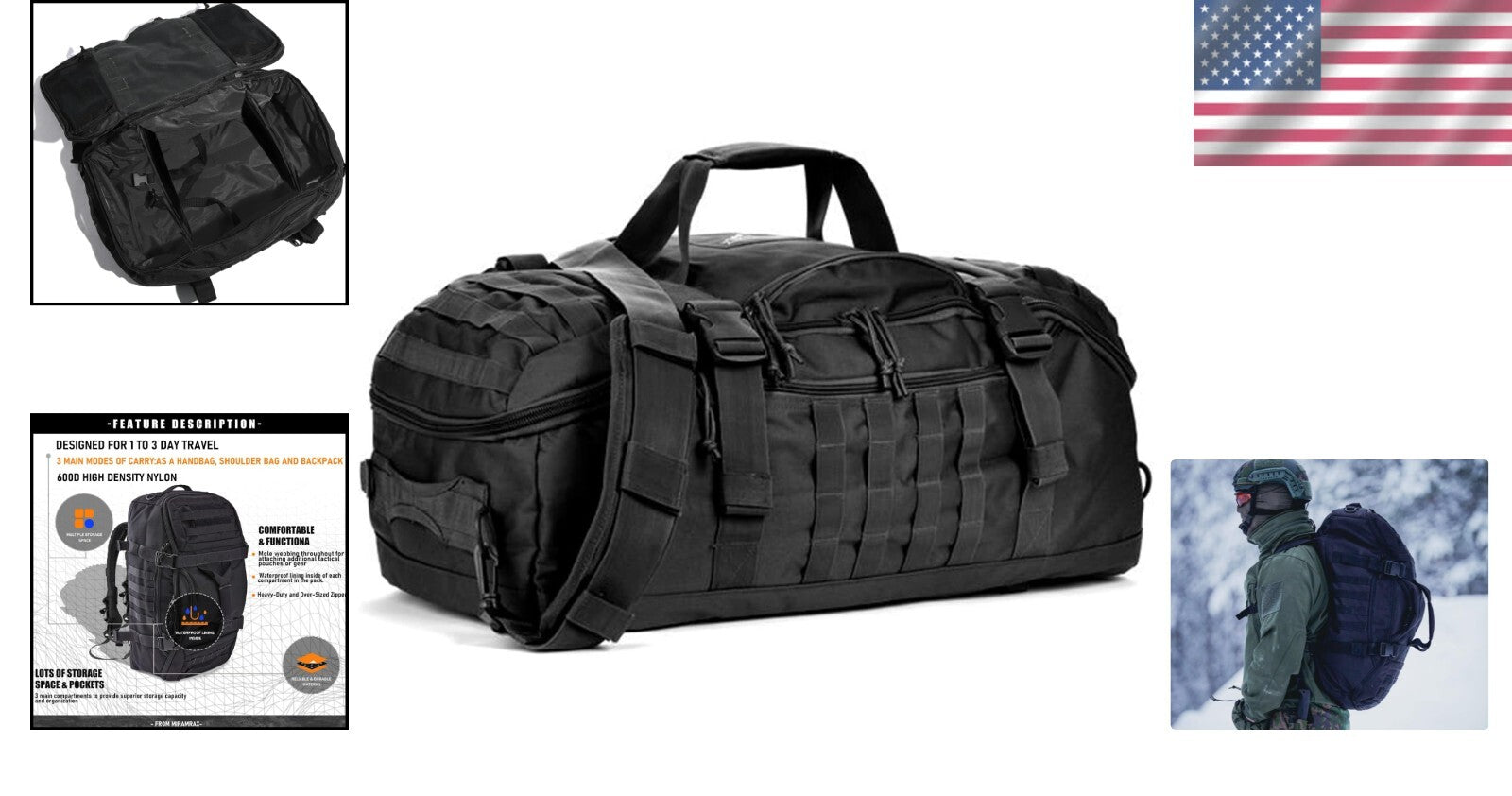 45L Multi-Functional Gym & Travel Bag: Tactical, Stylish & Comfortable Carrying