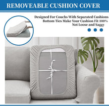 Load image into Gallery viewer, Super Stretch Jacquard Chair Covers for Living Room - 2-Piece Silver Grey Set