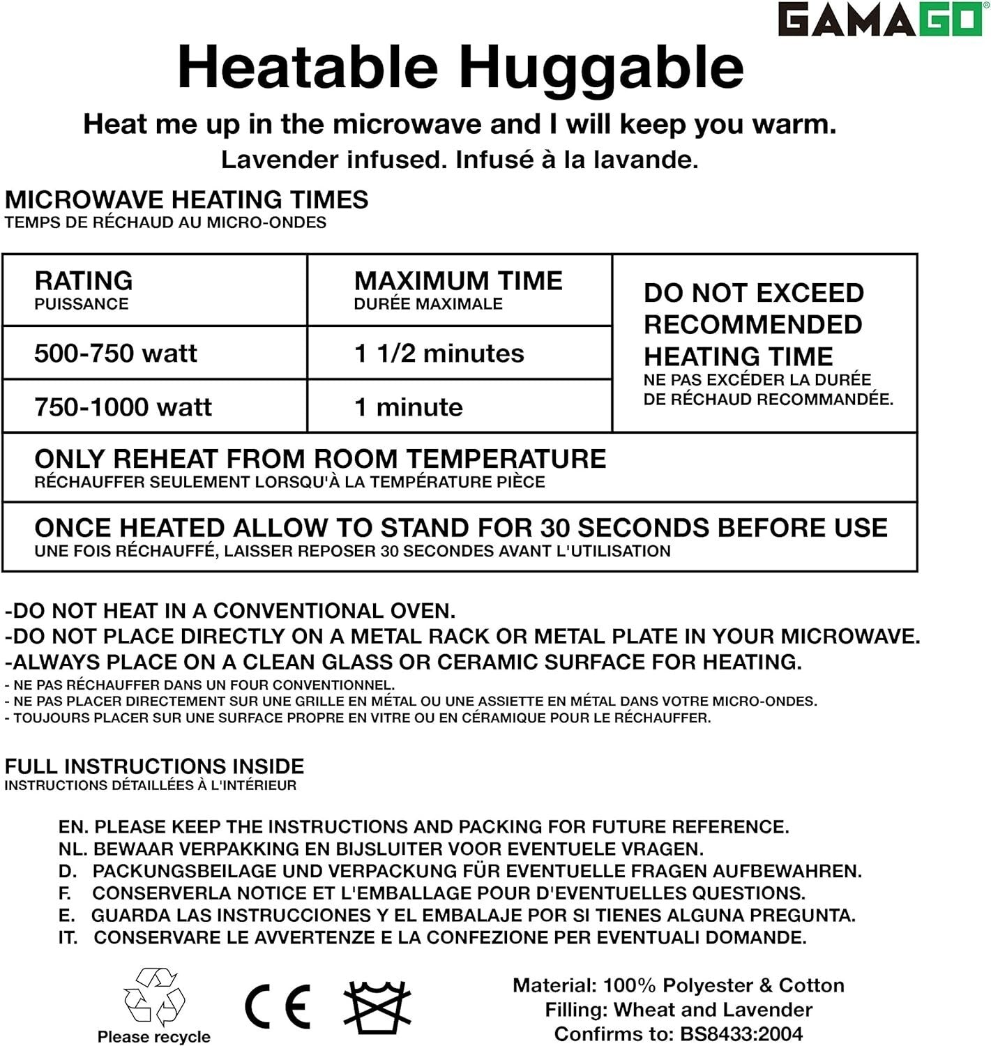 Cute Microwavable Llama Heat Pack - Eco-Friendly Lavender Comfort, 10.75"