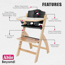 Load image into Gallery viewer, Portable Wooden High Chair for Kids - Easily Transforms from High Chair to Chair