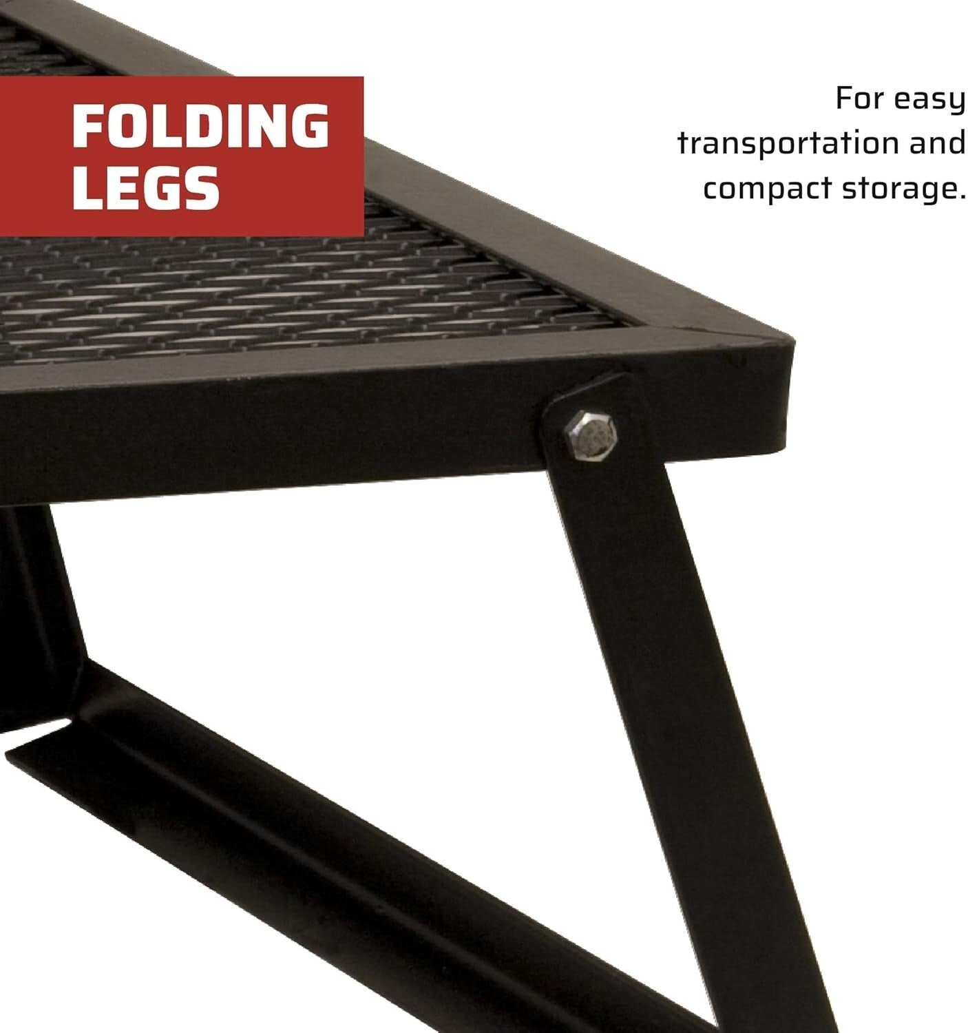 18" x 36" Portable Grill - Durable Steel Construction for Optimal Campfire Meals