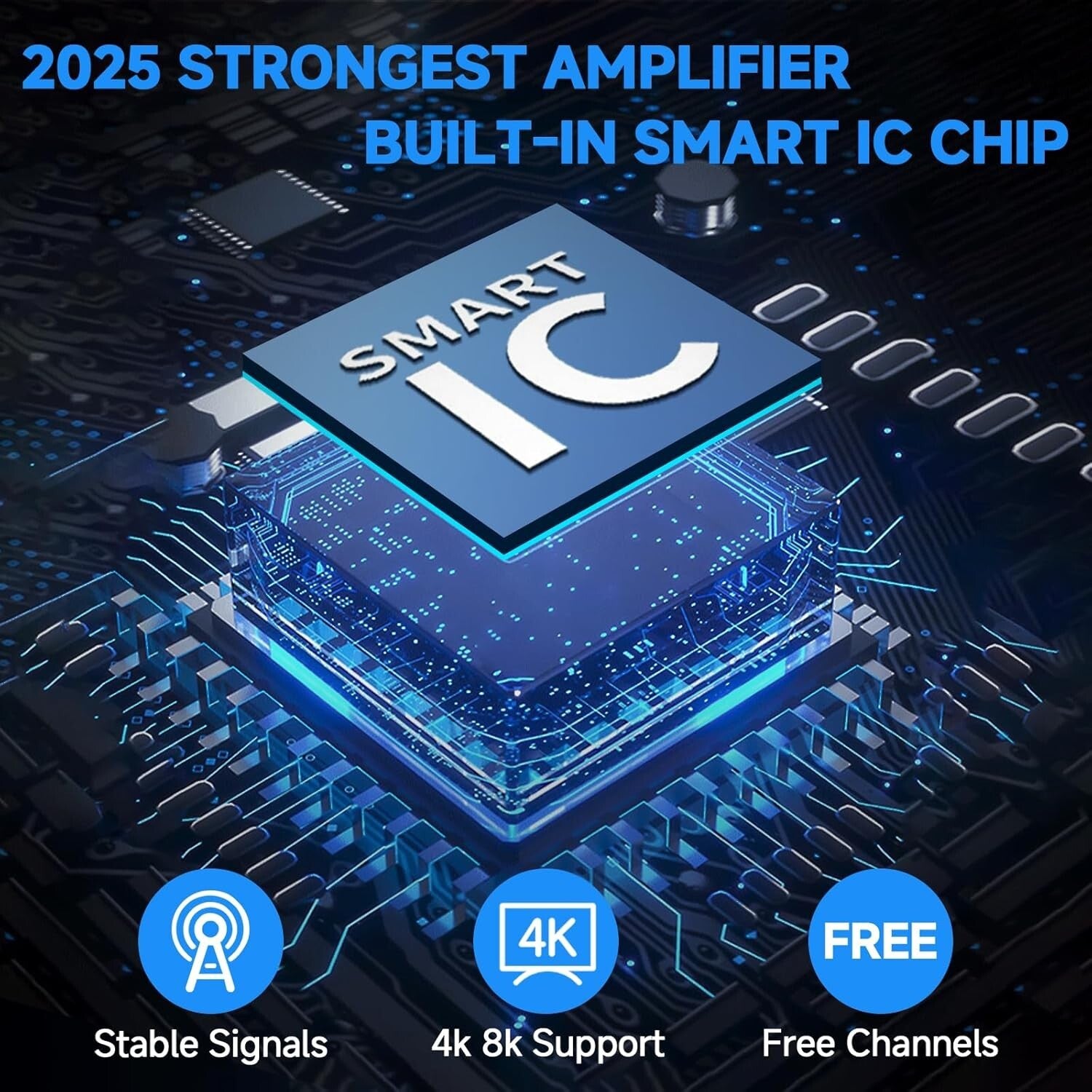 2025 Strongest Digital TV Antenna - Access 1500 Free Local Channels Easily