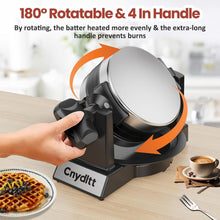 Load image into Gallery viewer, Compact 1400W Double Waffle Maker with Non-Stick Coating &amp; Cool Touch Handles