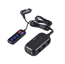 Load image into Gallery viewer, Stylish 3-Way Cigarette Lighter Adapter with Remote Touch Control &amp; USB Charging