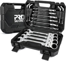 Load image into Gallery viewer, Professional 14-Piece Metric Wrench Set - 72-Tooth Flex-Head and Storage Case