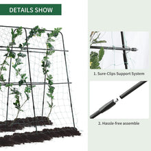 Load image into Gallery viewer, Lightweight and Sturdy A-Frame Trellis for Peas &amp; Cucumbers - Easy Setup
