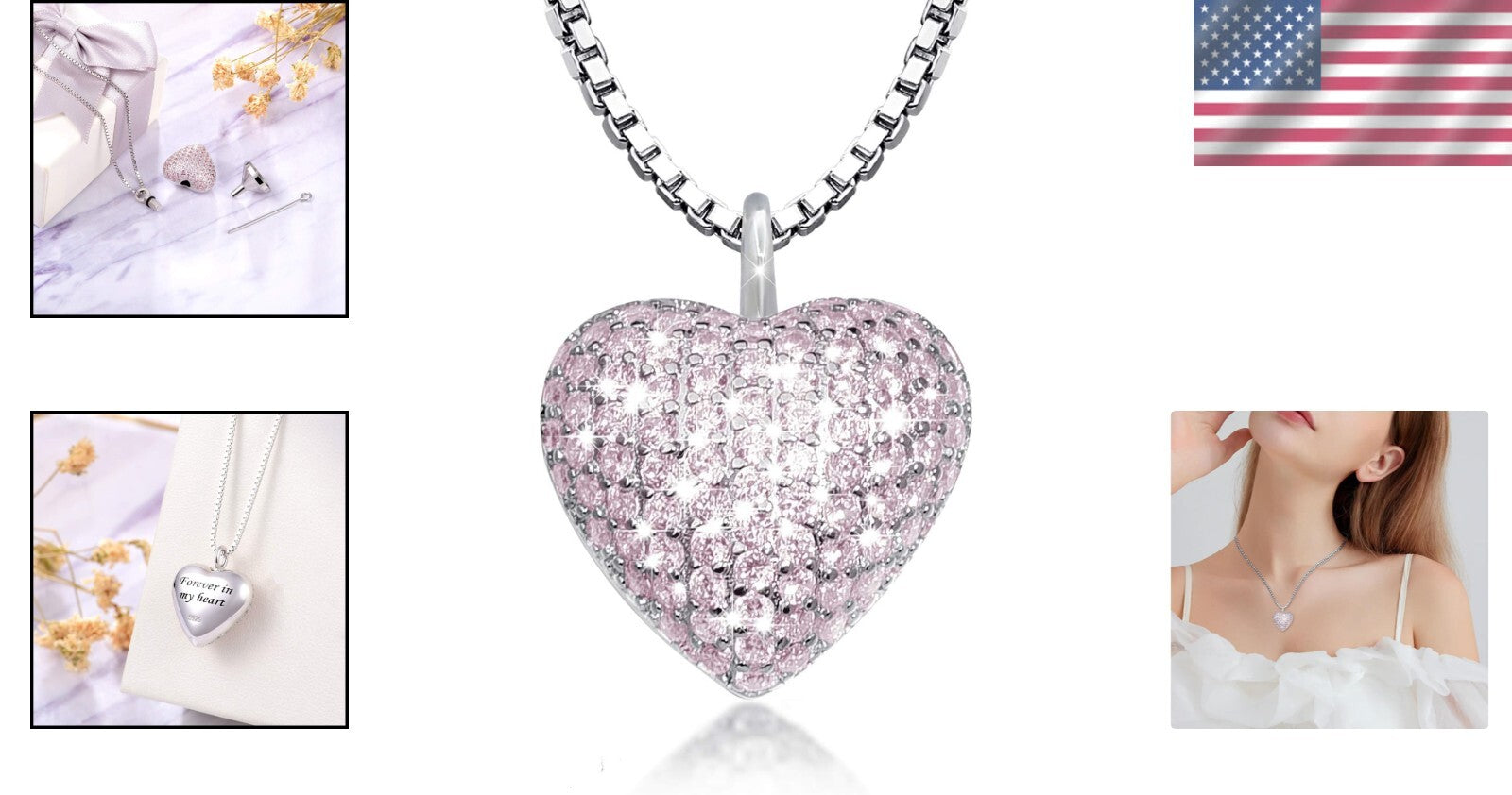 Elegant 925 Silver Heart Pendant with Ashes Storage – Thoughtful Gift for Women