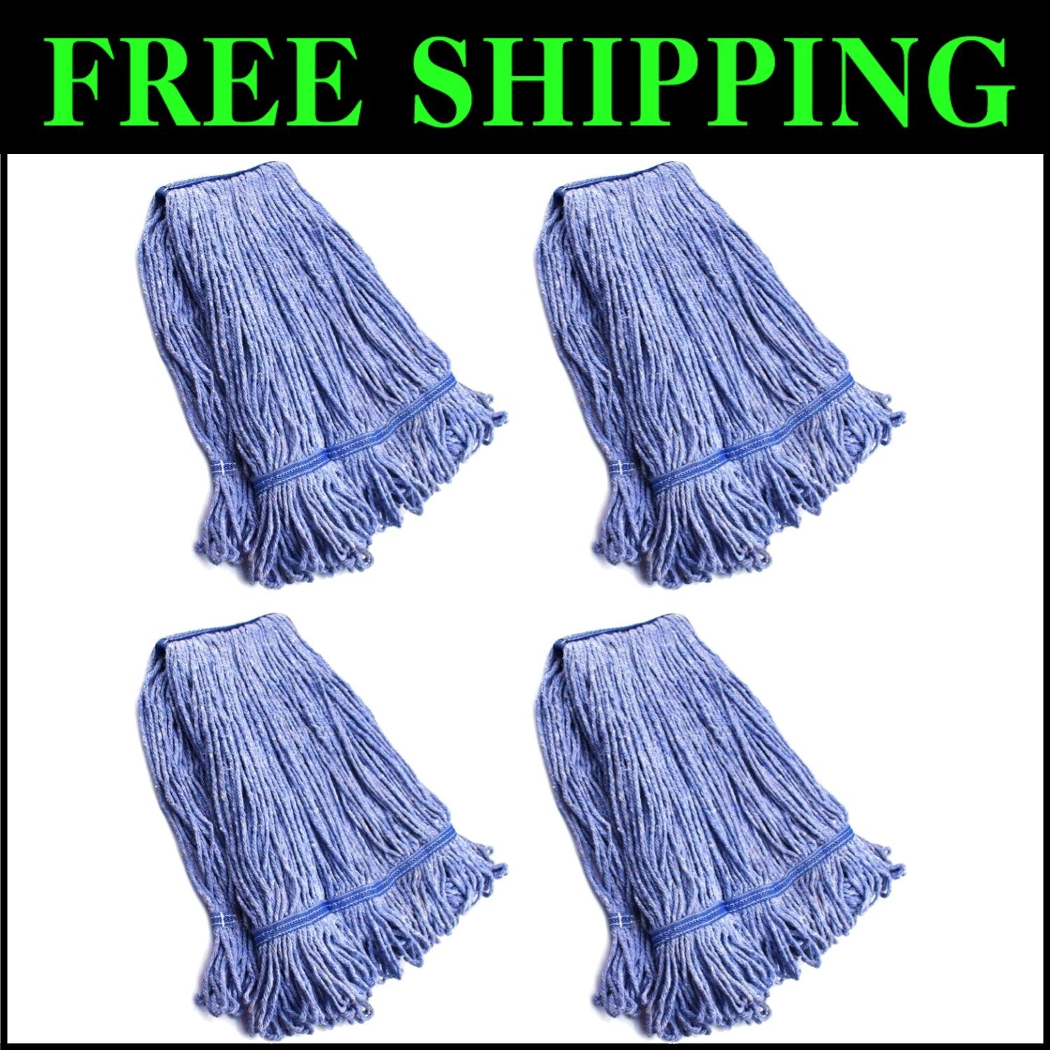 High Absorbency Mop Head Replacements - 4 Pack with Vacuum Compression Packaging