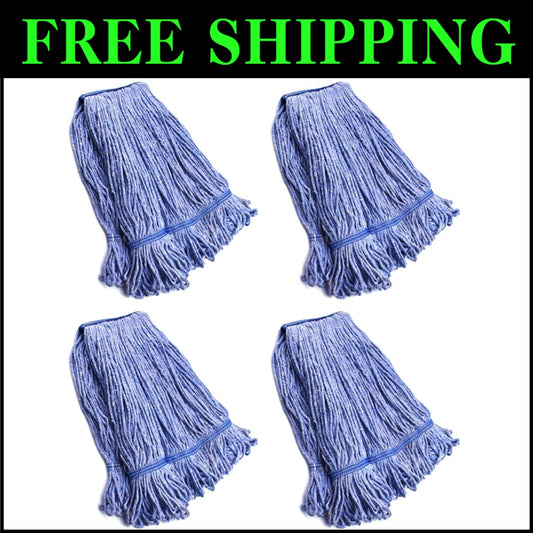 High Absorbency Mop Head Replacements - 4 Pack with Vacuum Compression Packaging