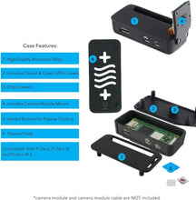 Load image into Gallery viewer, Comprehensive Raspberry Pi Zero W Kit - Black Multi-Function Case &amp; Adapters