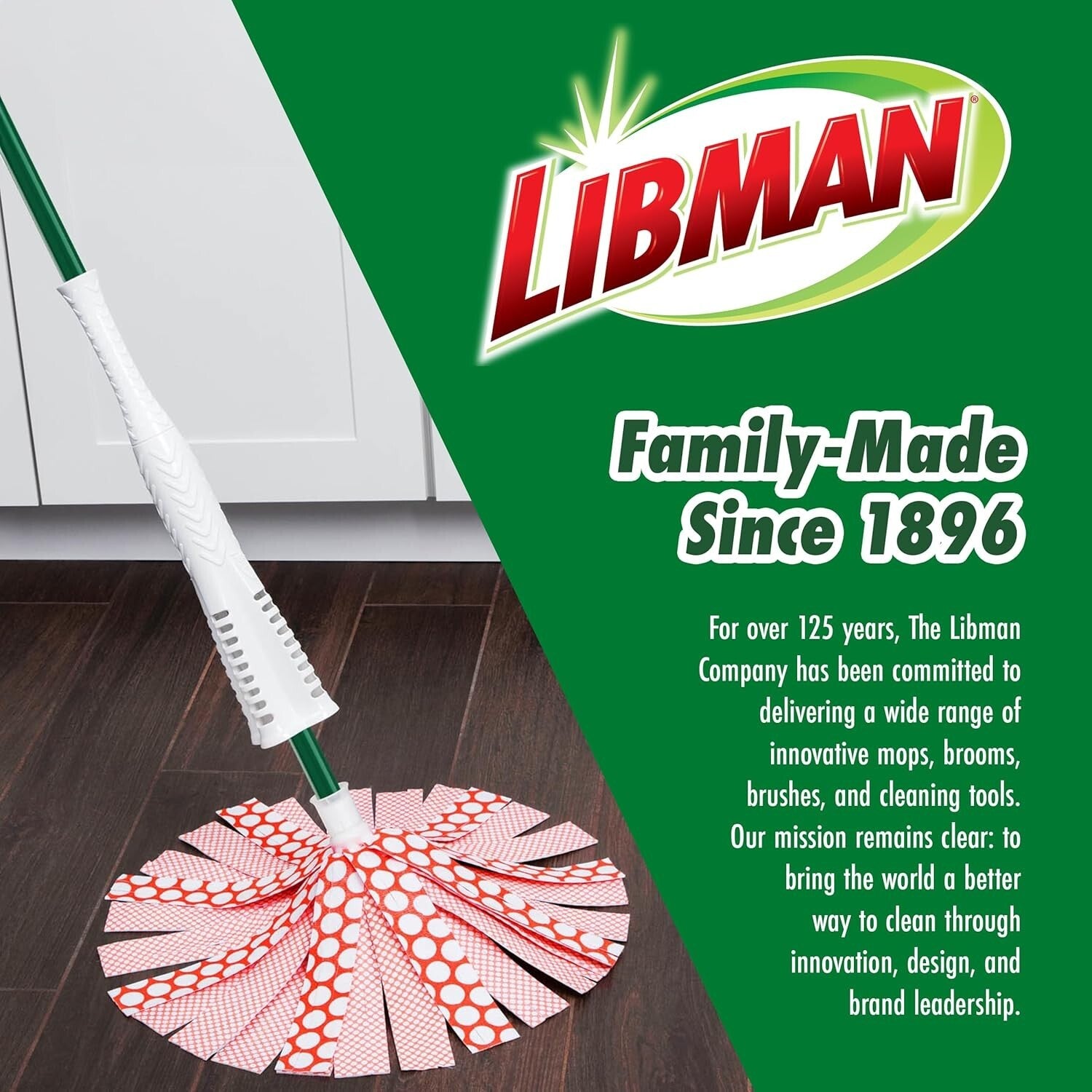 Eco-Friendly Wonder Mop Duo with Easy Wring & 3 Replacement Heads Included