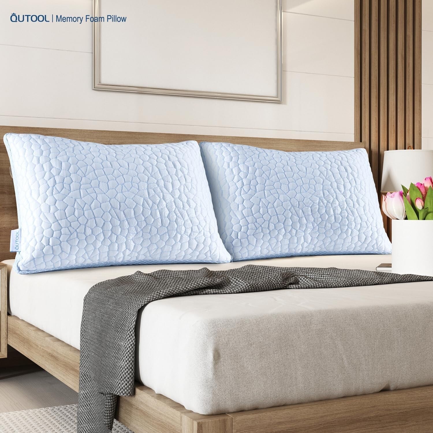 Adjustable Cooling Pillows with Shredded Foam – Ideal for Side and Back Sleepers