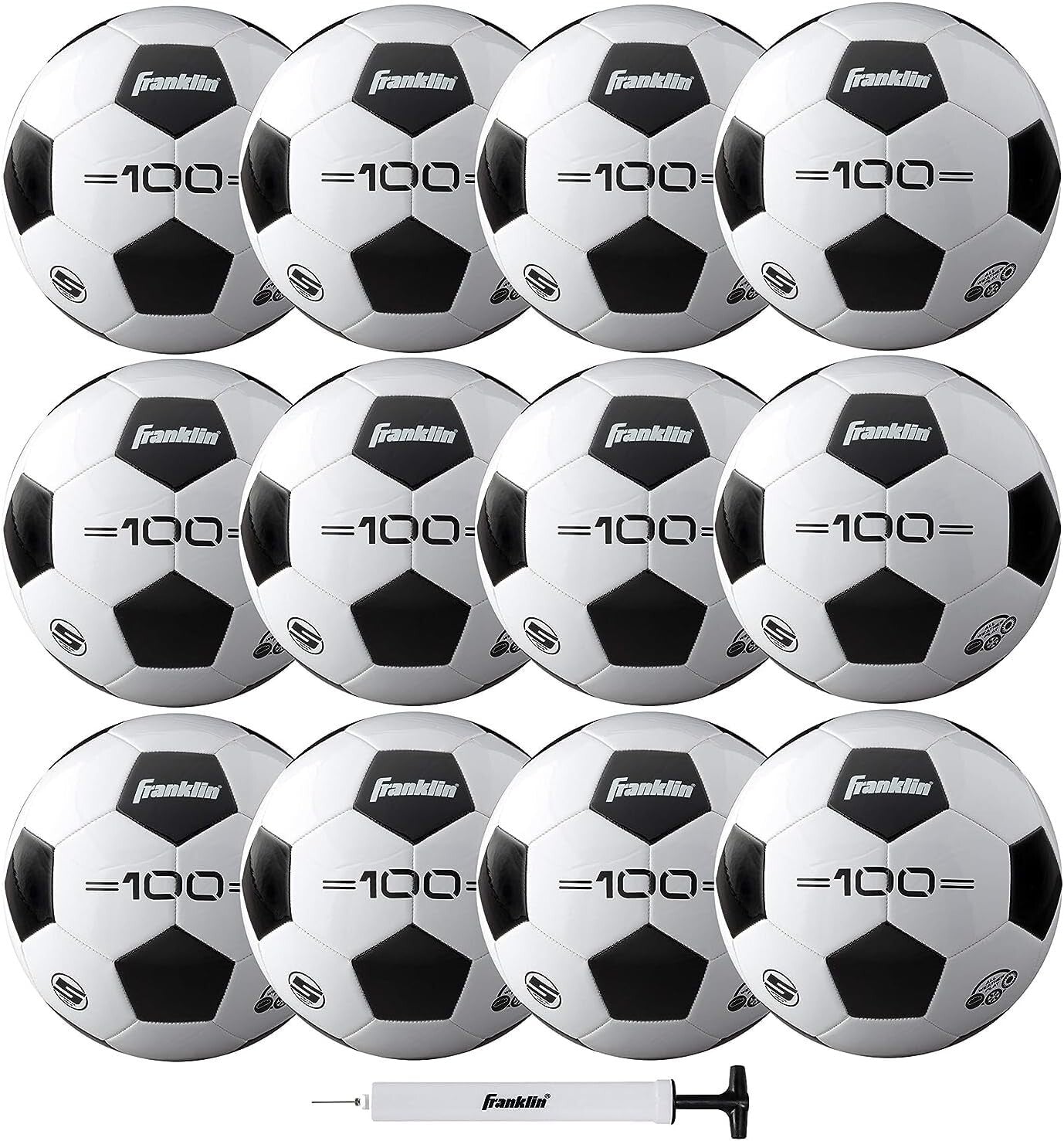 Durable Soccer Balls - Multi-layer with Foam Cushion - Sizes 3, 4 & 5 - 12 Pack
