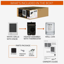Load image into Gallery viewer, Quiet 2000W Com-Pak Electric Heater with High Gloss Enamel Finish - All-In-One