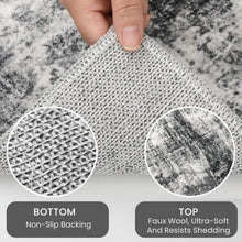 Load image into Gallery viewer, Elegant Black &amp; Grey 3x10 Ft Indoor Runner Rug - Soft, Durable, Abstract Design